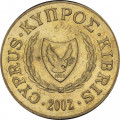 Кипр 10 центов 2002 год - Ваза с двумя птицами