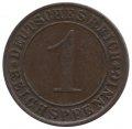 Веймарская республика 1 рейхспфенниг 1934 год (F)