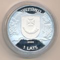 Латвия 1 лат 2000 год