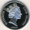 Острова Кука 10 долларов 1990 год - 500 лет открытию Америки. Америго Веспуччи