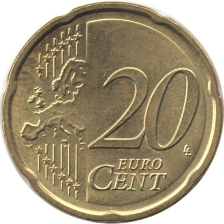 Латвия 20 евроцентов 2014 год