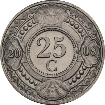 Антильские острова 25 центов 2008 год