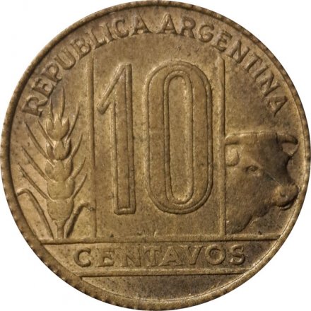 Аргентина 10 сентаво 1948 год