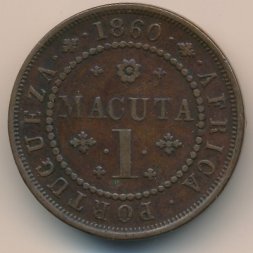 Ангола 1 макута 1860 год