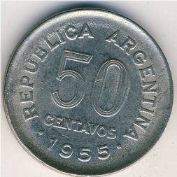 Аргентина 50 сентаво 1955 год