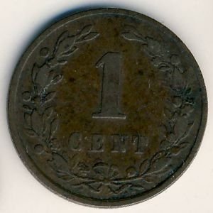 Нидерланды 1 цент 1898 год