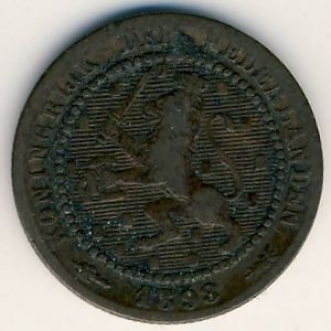 Нидерланды 1 цент 1898 год