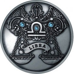 Беларусь 20 рублей 2013 год - Знаки зодиака - Весы (с кристаллами Сваровски)