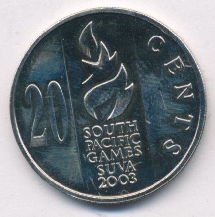 Фиджи 20 центов 2003 год - Тихоокеанские игры 2003