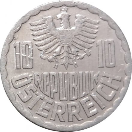 Австрия 10 грошей 1988 год