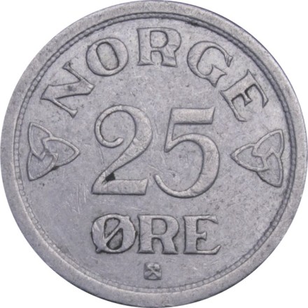 Норвегия 25 эре 1955 год - Король Хокон VII
