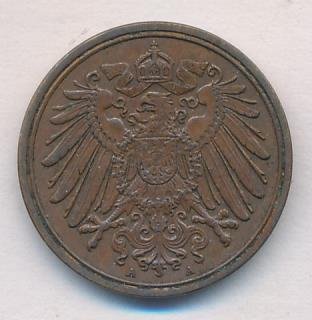 Германия 1 пфенниг 1898 год (A)