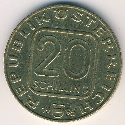 Австрия 20 шиллингов 1995 год
