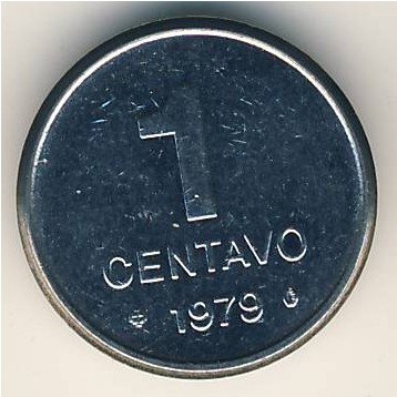 Бразилия 1 сентаво 1979 год