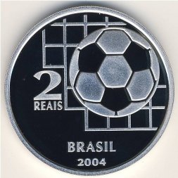 Бразилия 2 реала 2004 год - 100-летие FIFA