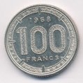 Камерун 100 франков 1968 год