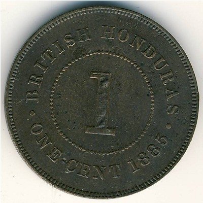 Британский Гондурас 1 цент 1885 год