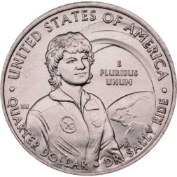 США 25 центов 2022 год - Доктор Салли Райд (D)