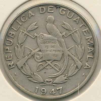 Гватемала 1/4 кетсаля 1947 год