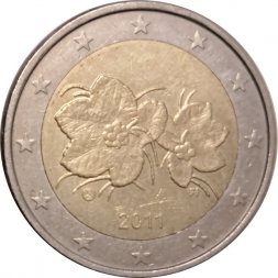 Финляндия 2 евро 2011 год - Морошка