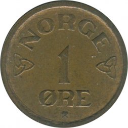Норвегия 1 эре 1956 год
