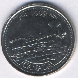 Канада 25 центов 1999 год - Июнь