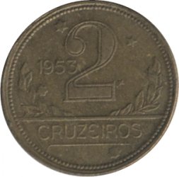 Бразилия 2 крузейро 1953 год - Топографическая карта