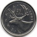 Канада 25 центов 2003 год (Старый профиль Елизаветы II)