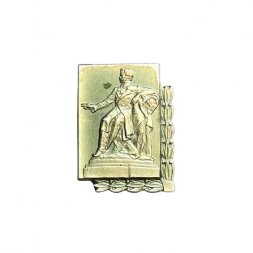 Значок Пушкинские горы. Памятник А. С. Пушкину. ЛМД (серебристый)