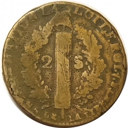 Франция 2 соля 1793 год (W)