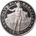 Гибралтар 1 крона 1992 год - XXV Летние Олимпийские игры, Барселона 1992. Победитель Олимпиады