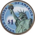 США 1 доллар 2014 год (P) - Уоррен Гардинг (цветная эмаль)