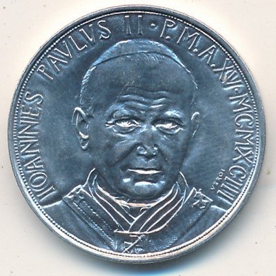 Ватикан 10 лир 1993 год