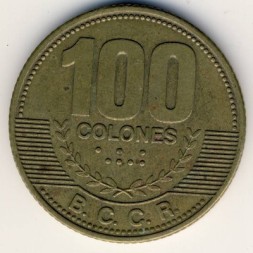 Монета Коста-Рика 100 колон 2007 год