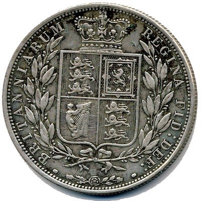 Великобритания 1/2 кроны 1881 год