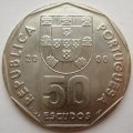 Португалия 50 эскудо 2000 года - Корабль (нечастый год)