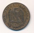 Франция 5 сантимов 1861 год - Император Наполеон III (K)