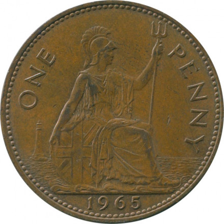 Великобритания 1 пенни 1965 год