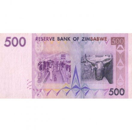 Зимбабве 500 долларов 2007 год - VF