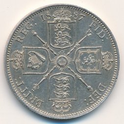 Великобритания 2 шиллинга (1 флорин) 1887 год
