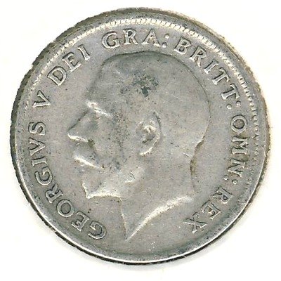 Великобритания 6 пенсов 1916 год