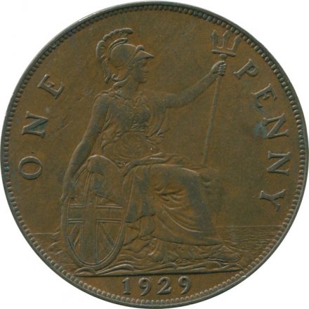 Великобритания 1 пенни 1929 год
