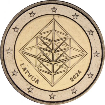 Латвия 2 евро 2024 год - Пузурис