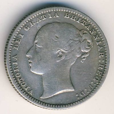 Великобритания 1 шиллинг 1875 год