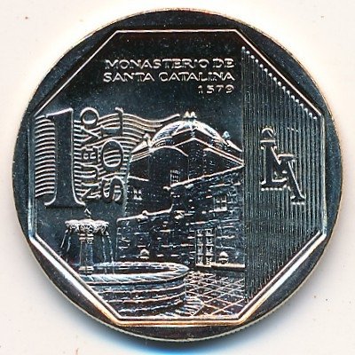 Перу 1 новый соль 2011 год - Монастырь Санта-Каталина