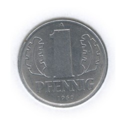 Монета ГДР 1 пфенниг 1960 год