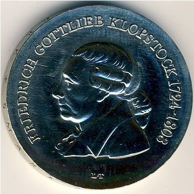 ГДР 5 марок 1978 год - 175 лет со дня смерти Фридриха Готлиба Клопштока