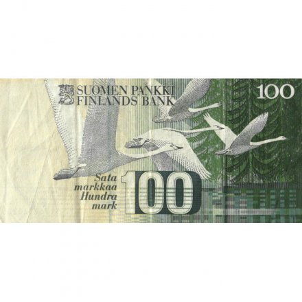 Финляндия 100 марок 1986 год -  Litt.А - VF