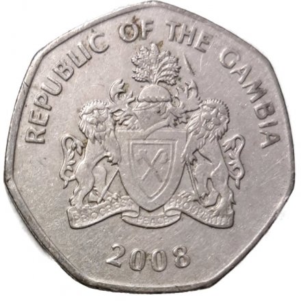 Гамбия 1 даласи 2008 год 