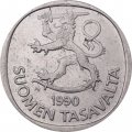 Финляндия 1 марка 1990 год